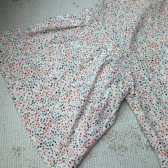 MOTHERHOOD MATERNITY White & Multicolor Blouse With Waist Tie | Size Medium - Picture 15 of 16